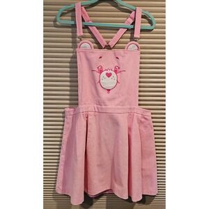 Dolls Kill x Care Bears Pink Corduroy Pinafore Overalls Dress Womens 1X